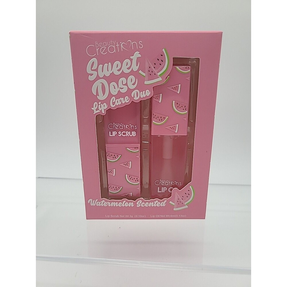Beauty Creations Sweet Watermelon Dose Duo Lip Oil Lip Scrub Lip Gloss Set